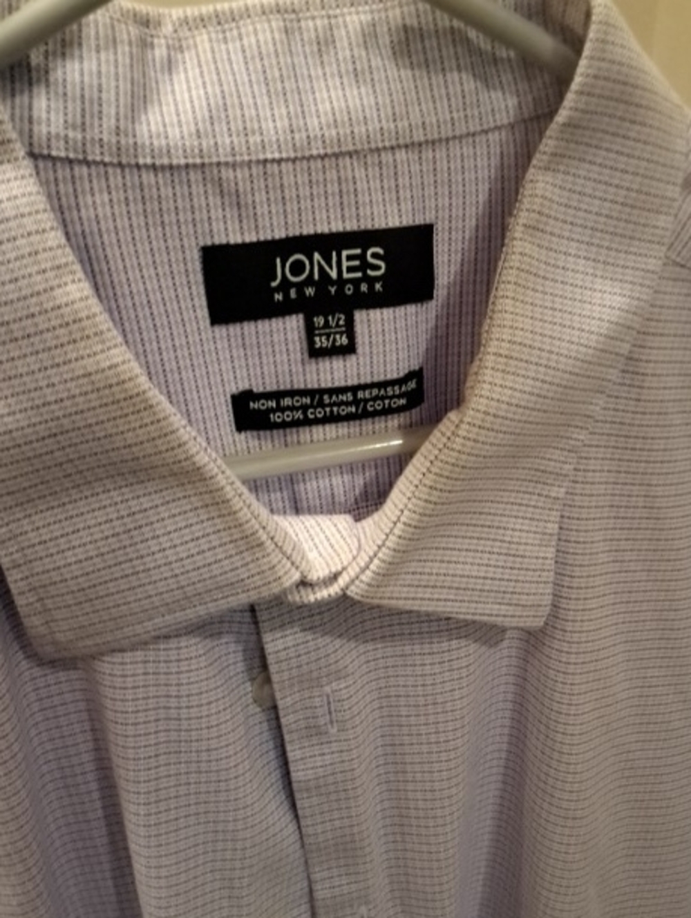 Jones New York Lavender Micro-Check Dress Shirt